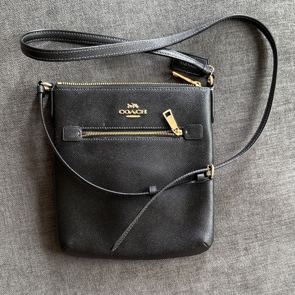 Coach Black Leather Crossbody Bag